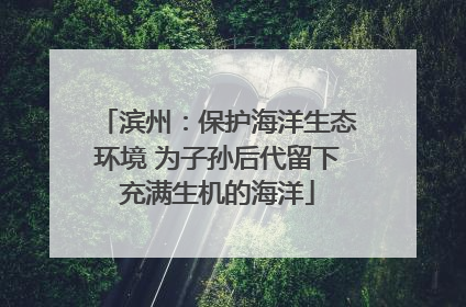 滨州：保护海洋生态环境 为子孙后代留下充满生机的海洋