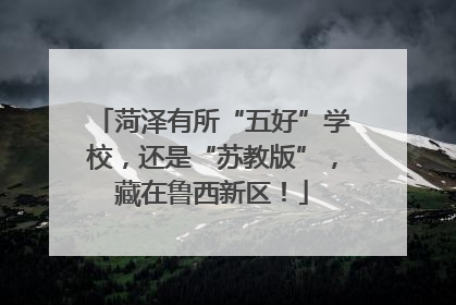 菏泽有所“五好”学校，还是“苏教版”，藏在鲁西新区！