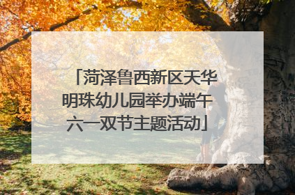 菏泽鲁西新区天华明珠幼儿园举办端午六一双节主题活动