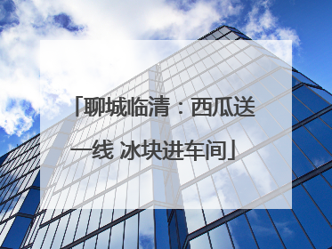 聊城临清：西瓜送一线 冰块进车间