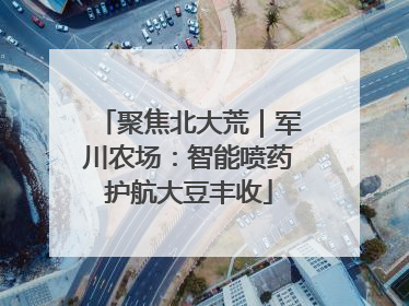 聚焦北大荒｜军川农场：智能喷药护航大豆丰收