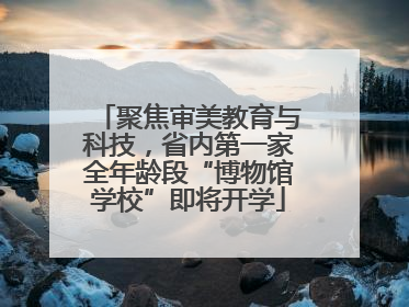 聚焦审美教育与科技，省内第一家全年龄段“博物馆学校”即将开学