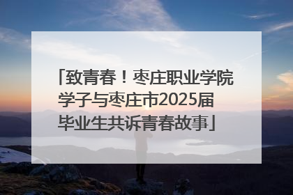 致青春！枣庄职业学院学子与枣庄市2025届毕业生共诉青春故事