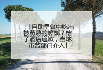 自助早餐中吃出被蒸熟的蟑螂？桔子酒店道歉，当地市监部门介入