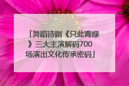 舞蹈诗剧《只此青绿》三大主演解码700场演出文化传承密码