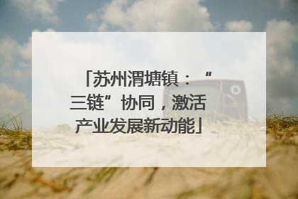 苏州渭塘镇：“三链”协同，激活产业发展新动能