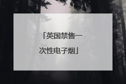 英国禁售一次性电子烟