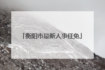 衡阳市最新人事任免