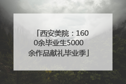 西安美院：1600余毕业生5000余作品献礼毕业季