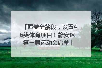 覆盖全龄段，设置46类体育项目！静安区第三届运动会启幕