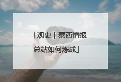 观史｜泰西情报总站如何炼成