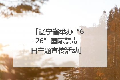 辽宁省举办“6·26”国际禁毒日主题宣传活动
