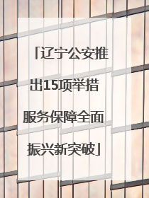 辽宁公安推出15项举措服务保障全面振兴新突破