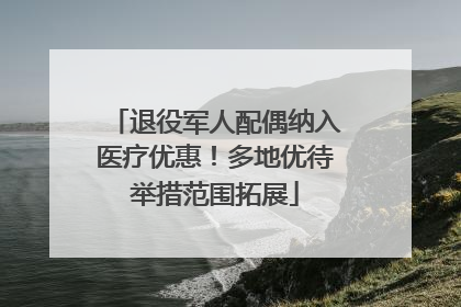 退役军人配偶纳入医疗优惠！多地优待举措范围拓展