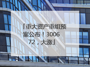 重大资产重组预案公布！300672，大涨