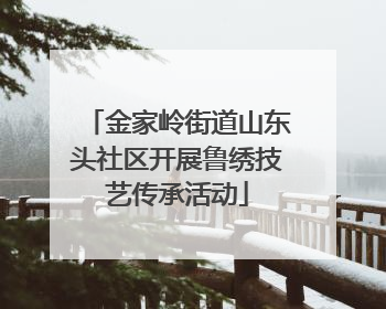 金家岭街道山东头社区开展鲁绣技艺传承活动