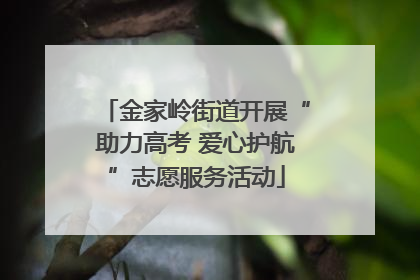 金家岭街道开展“助力高考 爱心护航”志愿服务活动