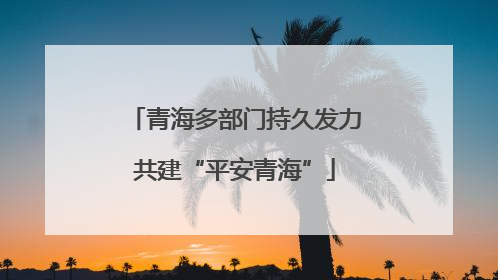青海多部门持久发力共建“平安青海”