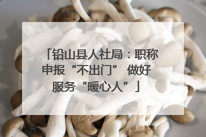 铅山县人社局：职称申报“不出门” 做好服务“暖心人”