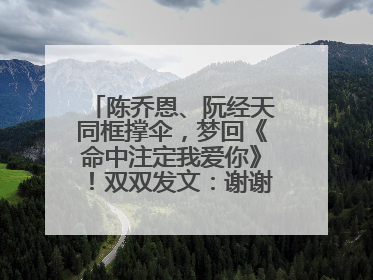 陈乔恩、阮经天同框撑伞，梦回《命中注定我爱你》！双双发文：谢谢我们都没变