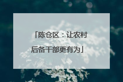 陈仓区：让农村后备干部更有为