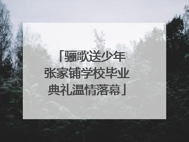 骊歌送少年 张家铺学校毕业典礼温情落幕