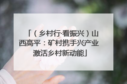 （乡村行·看振兴）山西高平：矿村携手兴产业 激活乡村新动能