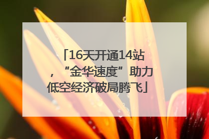 16天开通14站，“金华速度”助力低空经济破局腾飞