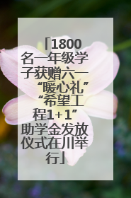 1800名一年级学子获赠六一“暖心礼” “希望工程1+1”助学金发放仪式在川举行
