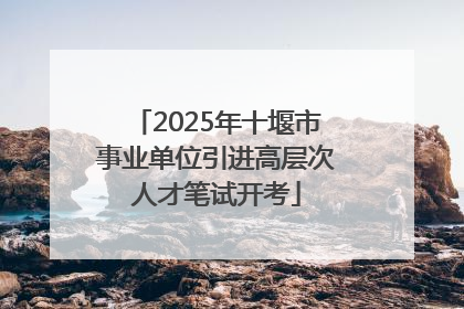 2025年十堰市事业单位引进高层次人才笔试开考
