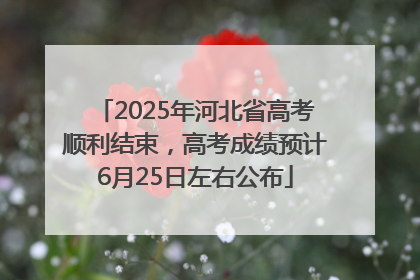 2025年河北省高考顺利结束，高考成绩预计6月25日左右公布