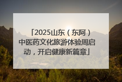 2025山东（东阿）中医药文化旅游体验周启动，开启健康新篇章
