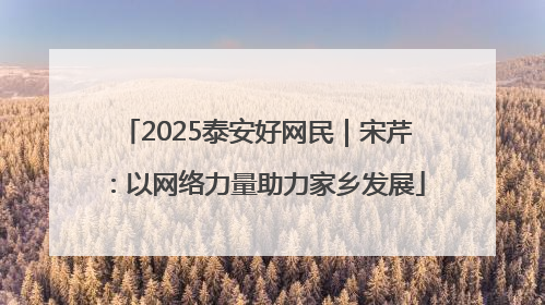 2025泰安好网民｜宋芹：以网络力量助力家乡发展