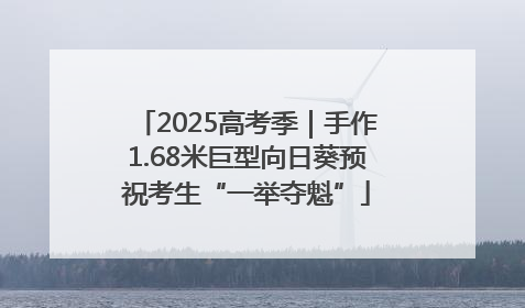 2025高考季｜手作1.68米巨型向日葵预祝考生“一举夺魁”