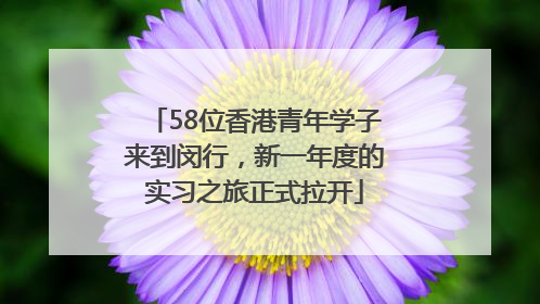 58位香港青年学子来到闵行，新一年度的实习之旅正式拉开