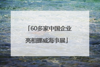 60多家中国企业亮相挪威海事展