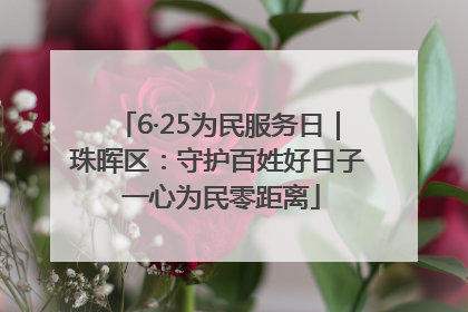 6·25为民服务日｜珠晖区：守护百姓好日子 一心为民零距离