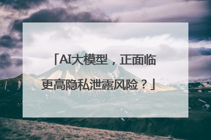 AI大模型，正面临更高隐私泄露风险？
