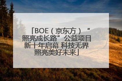 BOE（京东方）“照亮成长路”公益项目新十年启幕 科技无界照亮美好未来